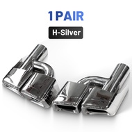 HBGER 1คู่ปลายท่อไอเสียสำหรับ Mercedes-Benz W212 E-Class E63 AMG ดัดแปลง4-Out สแตนเลสท่อไอเสีย CDGYH