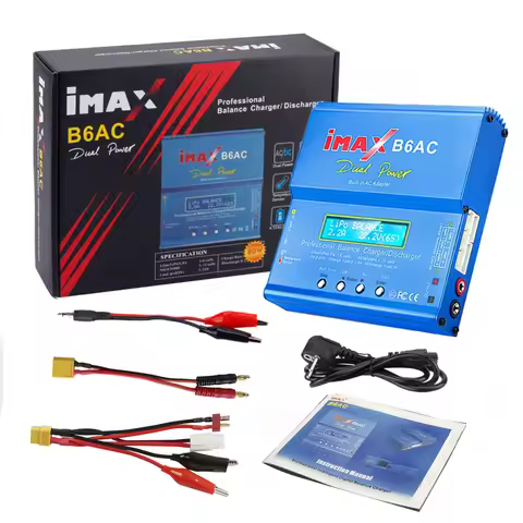 IMAX B6AC 80W RC Charger B6 AC 6A Balance Charger with Digital LCD Screen Li-ion LiFe Nimh Nicd PB L