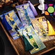 BAIHEE Metal Bookmark, Oil Painting Sunflower Lotus Reading Book Clip, High Quality Metal Hollow Boo