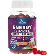 Energy Gummies 1000mcg - with Vitamin B12, Green Tea Natural Caffeine Support, Daily Energy Gummies 