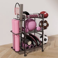 運動器材置物架丨瑜珈墊收納籃丨籃球健身器材體育用品工具收納籃【平行進口】