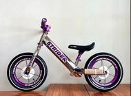 Strider Pro電鍍銀紫兒童平衡車12寸全車改裝香港現貨正版