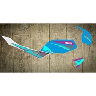 UNGU Yamaha RX Z LIST STRIPING STICKER BLUE LIST PURPLE