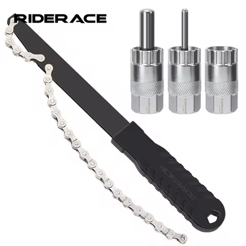 Bicycle Cassette Flywheel Removal Kit Road Bike Cassette Sleeve CR-V Steel Cycling Chain Whip Casset