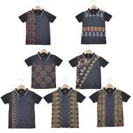Kids T-shirt Collar Jersey Material Batik Print | Baju T-shirt Kolar Kanak-Kanak Corak Batik | Size 6 - 16