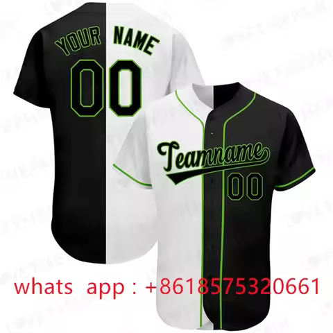 Baseball Jersey Custom Team Shirt Print Personal Name Number Stripe Hip Hop Sportswear Baseball T-sh