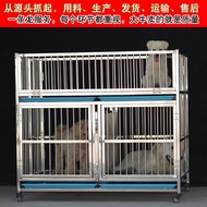 ST/💟Stainless Steel Folding Dog Cage Upper Pet Cage Lower Cage Display Cage Pet Cage Pet Shop Small Dog Medium-Sized Dog