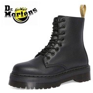 Dr Martens บูทผู้หญิงรองเท้าบูท Martin ดำ Jadon สายสีดำรองเท้าบูทข้อเท้าหนังแท้มีรู8รูบูทคู่สไตล์อัง