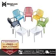 【ML.SG NDD】Outdoor Chair Dining Chair Plastic Chair Armchair Balcony Chair Outdoor Chair Beach Chair