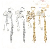 BLISS Net Pocket Lipstick Bag Keychain, Bow Cherry Metal Mesh Bag Key Chain, Lipstick Storage Pocket