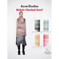 Pre-Order 12-15 Days [Authentic Brand] Acne Studios Mohair Checked Scarf Personalise it | Model + Ot