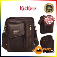 KICKERS ORIGINAL COW LEATHER SLING BAG CROSSBODY BEG LELAKI KULIT ORIGINAL LEMBU ASLI BEG SILANG BRA