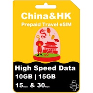 【eSIM】 China & Hong Kong High Speed Data Travel eSIM