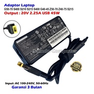IDEAPAD ADAPTOR 20V 2.25A CHARGER THINKPAD 20V 2.25A 45W USB ADAPTOR YOGA 20V 2.25A Z40 Z41 Z50 Z70,