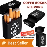 Cover Kotak Rokok Silicone Motif Keep Calm and Light Up Anti Air Silikon Waterproof Keren Case Pelin