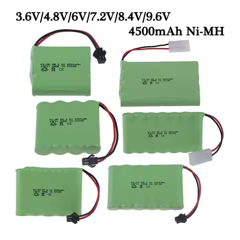 3.6V/4.8V/6V/7.2V/8.4V/9.6V 4500mah NI-MH AA 3000mah Rechargeable Battery Pack For Remote Control To