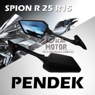 Yamaha NMAX XMAX 300 400 125 250 R3 R25 R15 Kaca Spion Plastik Hitam Kaca Spion Aksesori Motor