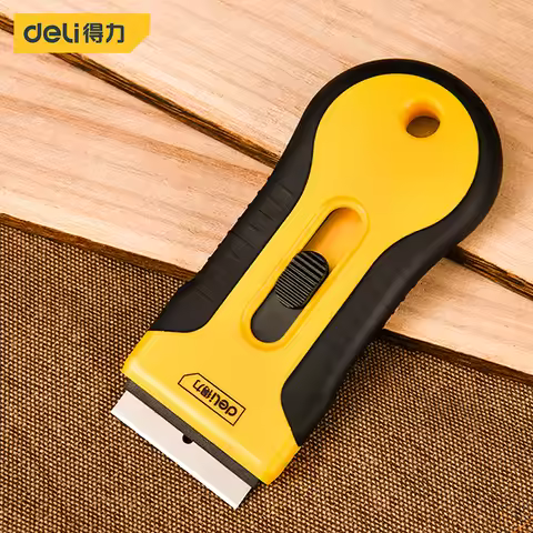 Deli Glue Removal Scraper with 10 Blade Multifunction Hand Tool Knife Glue Remover Cleaner Window Gl