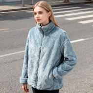 Warm Autumn Fleece Coat - Sherpa Jacket with Pockets | Ideal for Fall/Winter