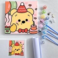 [20x20cm]DIY Art Oil Paint by Number Puzzle Cartoon DisneyDrawing toys for kids girl Coloring sanrio卡通数字画上色油画小孩