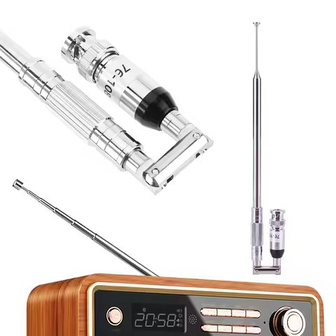 76-108MHz Telescopic Antenna FM Radio Antenna BNC Extendable Antenna Receiver Universal Aerial for F