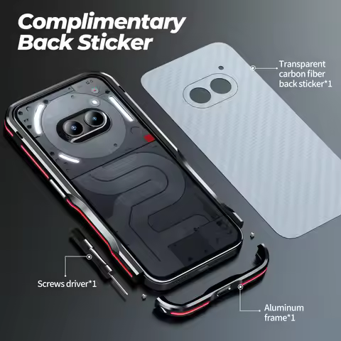 Original LUPHIE Metal Frame For Nothing Phone 2A 3A Bumper Case Aviation Aluminium Protective Cover 