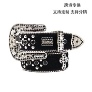 Belt Men Cross-Border Belt Men's High-End Horsehair Rhinestone Belt Men's Inlaid Full Diamond y2k De
