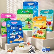 Reusable Jelly Sticker Book for Kids 2-5 Years | DIY Scenes Learning Toy | Early Education Focus Tra