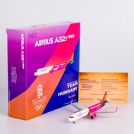 NG 1/400 Witz Airlines A321neo Metal Airliner Model HA-LGI/9H-WAT/A6-WAC