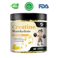 Creatine Monohydrate Gummy for Men & Women, Sugar-Free Creatine Monohydrate Supplement with Magnesiu