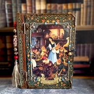 復古書本盒，白雪公主，塔羅牌書，塔羅牌盒，珠寶盒，七個小矮人