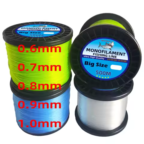 500M Monofilament Nylon 0.6/0.7/0.8/0.9/1.0mm Big Size Fishing Line Sea Fishing Big Game Fishing Lin