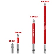 Bộ 4 Mũi Vít PH2 Chống Trượt TOOLJOY Mũi Bắn Vít 1 Đầu PH2 Bake Chữ Thập Từ Tính Cao Chân Lục Giác N