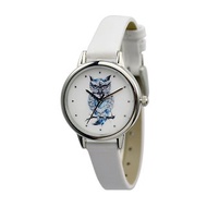 聖誕禮物彩色貓頭鷹手錶 白色帶 女錶 全球免運