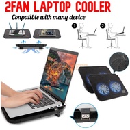 #ReadyStock KIPAS KUKUH LED 2 USB Kipas Pendingin Laptop USB Stand Cooling Pad Laptop Kipas Pendingi