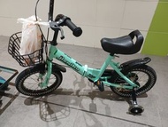 實拍相-14吋（約7.5kg）兒童單車折疊單車  478元  綠／粉／黃色 包安裝好另  12寸（約7kg）428元／16寸528元（約7.9kg〉／18寸（約8.3kg）578元／元20寸（約9kg）628元 bbcwpbike bike