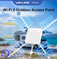 WAVLINK จุดเชื่อมต่อกลางแจ้ง AC1200 Wi-Fi 5ตัวขยาย Wi-Fi ดูอัลแบนด์กันน้ำระยะไกลพร้อมเสาอากาศรอบทิศท