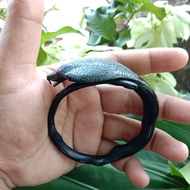 PREMIUM Gelang AKAR BAHAR HITAM UKIR ULAR KOBRA RN 181