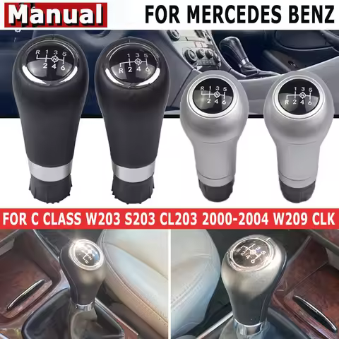 Manual 6-Speed Car Shift Gear Stick Knob For Mercedes Benz W203 S203 CL203 W209 W204 C204 C63 C300 C