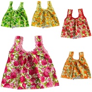 Girls' Floral Boat Neck Shirt Children's For Songkran Comfortable To Wear Rose Pattern Bust 22-28 In
