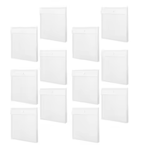 12 Pcs Transparent Scrapbook Paper File Organizer Plastic Document Folders Envelopes For Documents C