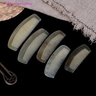 (Takashiseedling) 1*Natural Amber Ox Horn Comb Hair No Static Health Care Brush Hairdressing Comb  N