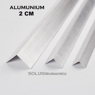( 6 Potong x 1 mtr ) Aluminium siku L 2 cm ( aktual 16 mm ) Alum Siku