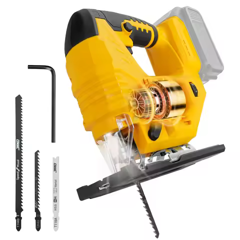 750W Brushless Jig Saw for Dewalt 20V Battery 2700RPM 7-Speed Cordless Jigsaw 4 Orbital Settings 0°-