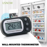 USNOW Portable Freezer Thermometer LCD Display Fridge Temperature Meter Magnetic Waterproof Hanging Refrigerator Refrigeration Gauge Kitchen Tool/Multicolor