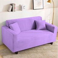 DM Supple Sofa Cover Stretchable Fabric Slipcover Plain Color 1/ 2/3 seater w/ 1 Pillowcase