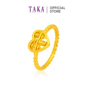 TAKA Jewellery 916 Gold Ring Heart-shaped Abacus