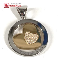 BVLGARI necklace, jewelry, accessory, choker, Tondo heart, diamond pendant top .