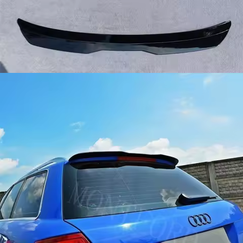 Rear Roof Lip Spoiler For AUDI S4 B6 AVANT ABS Plastic Gloss Black Car Tail Wing Universal Spoiler W
