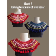 Model 4 - dayak lotus necklace / dayak iban necklace / dayak necklace / dayak bead necklace / bead n